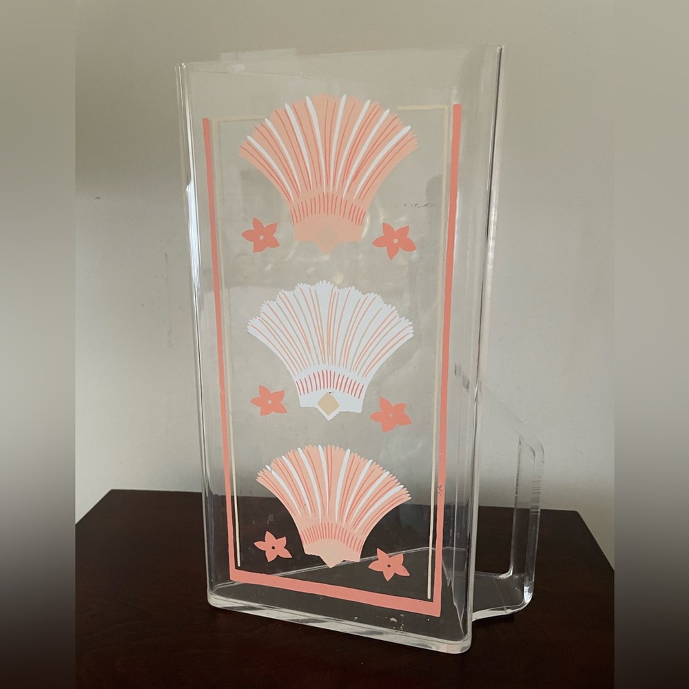 Vintage Lucite triangular pitcher